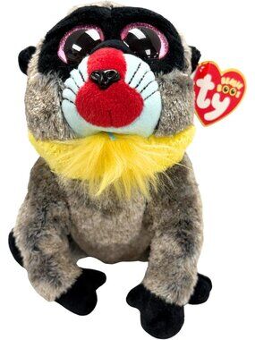 Ty Beanie Boos Wasabi the Baboon Stuffed Animal 6" New w/Tag